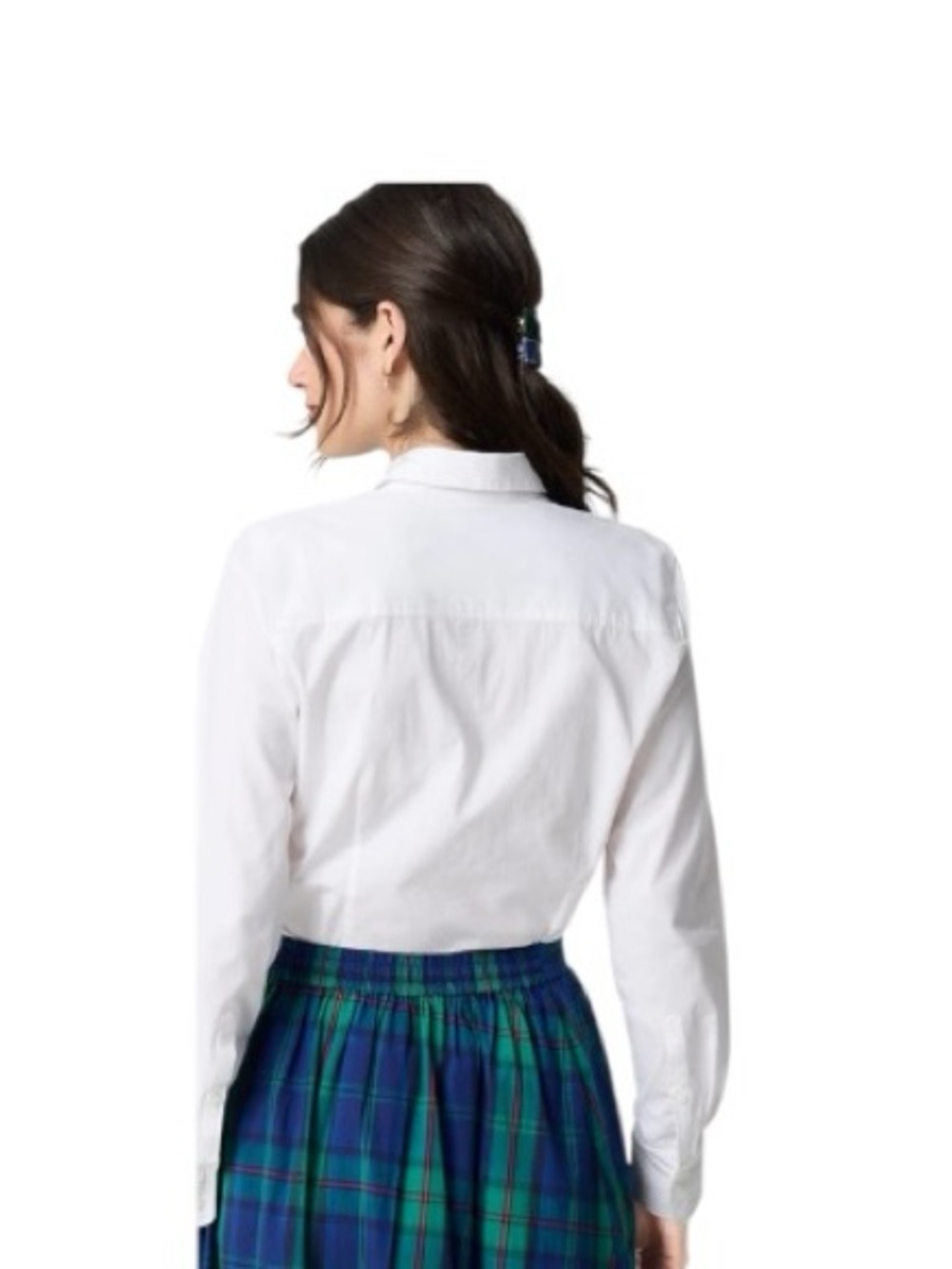 J. CREW Jeweled Bow Button Up Shirt White Size L NEW - Picture 6 of 8